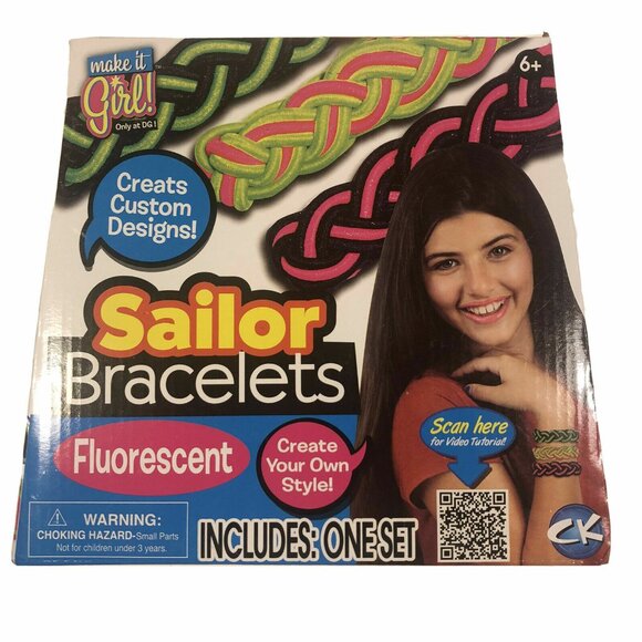 Make It Girl Sailor Bracelet Maker Fluorescent NISB Crafts For Kids Makes 1 Set - Picture 4 of 4
